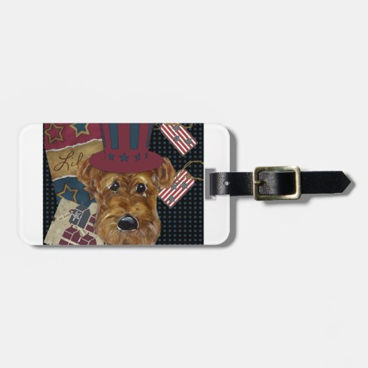 AMERICANA AIREDALE GEPÄCKANHÄNGER (Vorderseite horizontal)