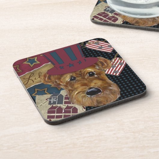 AMERICANA AIREDALE GETRÄNKEUNTERSETZER (Linke Seite)