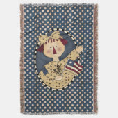 Americana Annie Throw Blanket Decke (Vorderseite Vertikal)