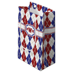 Americana-Argyle-Geschenktasche Kleine Geschenktüte
