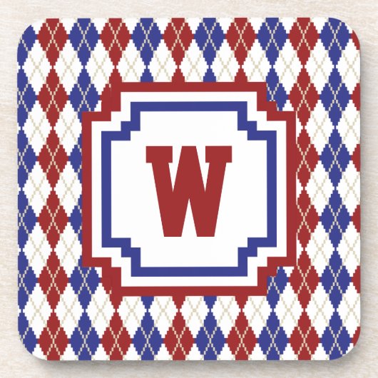 Americana Argyle Square Untersetzer (Vorderseite)