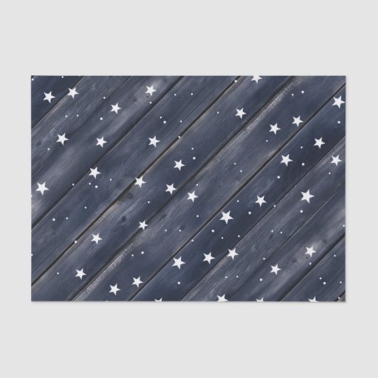 Americana Blue Stars Patriotic Seidenpapier (Vorderseite)