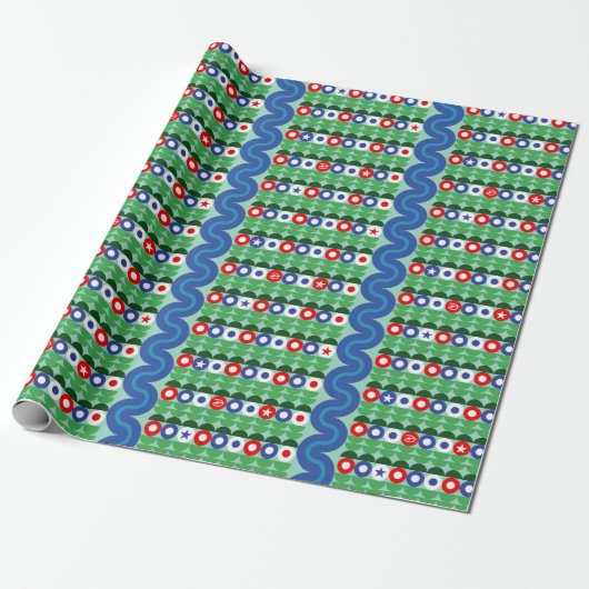 Americana-Blume - Schleifpapier Geschenkpapier (Ungerollt)
