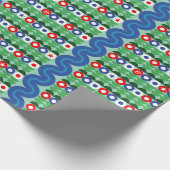 Americana-Blume - Schleifpapier Geschenkpapier (Ecke)