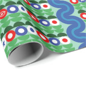 Americana-Blume - Schleifpapier Geschenkpapier (Rolleneckpunkt)