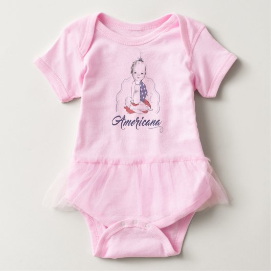Americana Bodysuit Tutu II Baby T-shirt (Vorderseite)