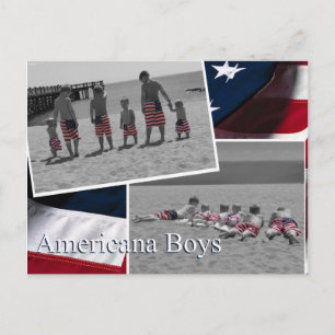 Americana Boys Postkarte