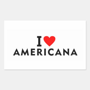 Americana Brasil Liebe Stadt Herz wie Reisen USA u Rechteckiger Aufkleber