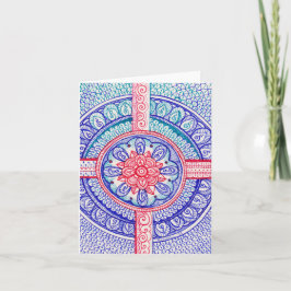 Americana Colors Damask Indian Mandala Thank You Dankeskarte