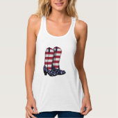 Americana Cowboy Boots | Sie anpassen Tank Top (Vorderseite)