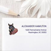 Americana Donkey Flag Illustration Return Address (Insitu)