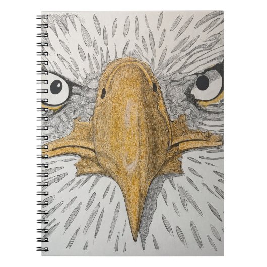 Americana Eagle Face Notebook Notizblock (Vorderseite)