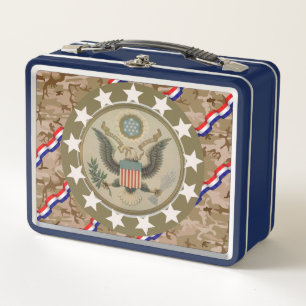 Americana Eagle Star Streamer Metall Brotdose