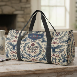 Americana Eagles Blumen Sterne und Streifen ID1298 Duffle Bag