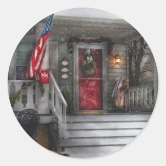 Americana - Eine Hommage an Rockwell Runder Aufkleber