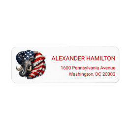 Americana-Elefanten-Flagge-Rücksendeadresse
