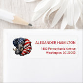 Americana Elephant Flag Return Address (Insitu)