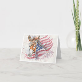 Americana Esel von Sherry Karte