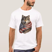 Americana Flag Wolf T-Shirt (Vorderseite)