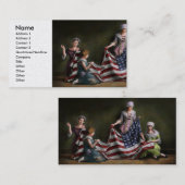 Americana - Flagge - Geburtsjahr der amerikanische Visitenkarte (Vorne/Hinten)