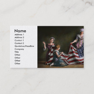 Americana - Flagge - Geburtsjahr der amerikanische Visitenkarte