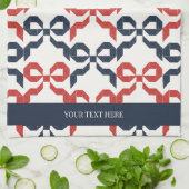 Americana-Folk-Art-Bogen-Quiltmuster Geschirrtuch (Gefaltet)
