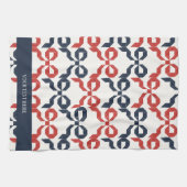 Americana-Folk-Art-Bogen-Quiltmuster Geschirrtuch (Horizontal)