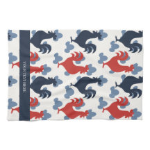 Americana-Folk-Art-Hähne – Rustikales Farmdesign