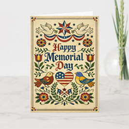 Americana Folk Art Memorial Day  Karte
