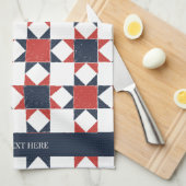 Americana Folk Art Star Quilt Pattern Geschirrtuch (Viertel Falte)