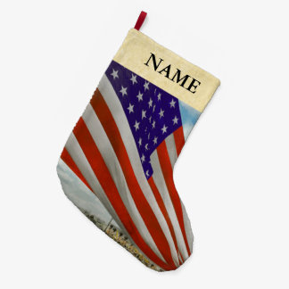 Americana - Fort Hood TX - Entfaltung der Flagge 1 Großer Weihnachtsstrumpf