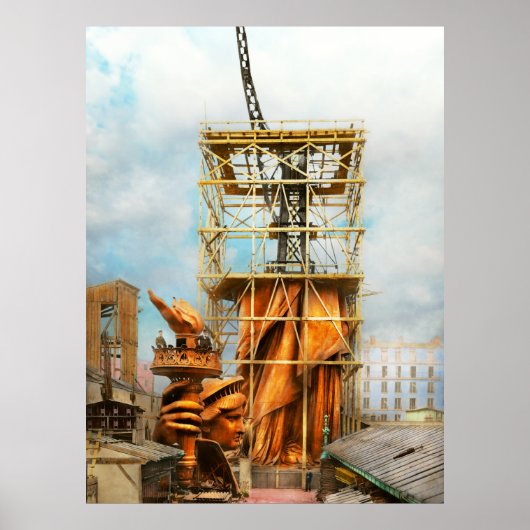 Americana - Freiheitsstatue - Halbgekleidet 1883 Poster (Vorne)