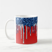 Americana Glitter Drip  Kaffeetasse (Links)