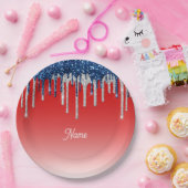 Americana Glitter Drip  Pappteller (Party)