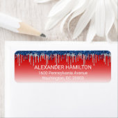 Americana Glitter Drip Return Address (Insitu)