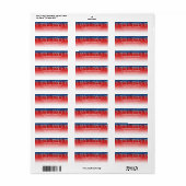 Americana Glitter Drip Rücksendeadresse (Vorne)