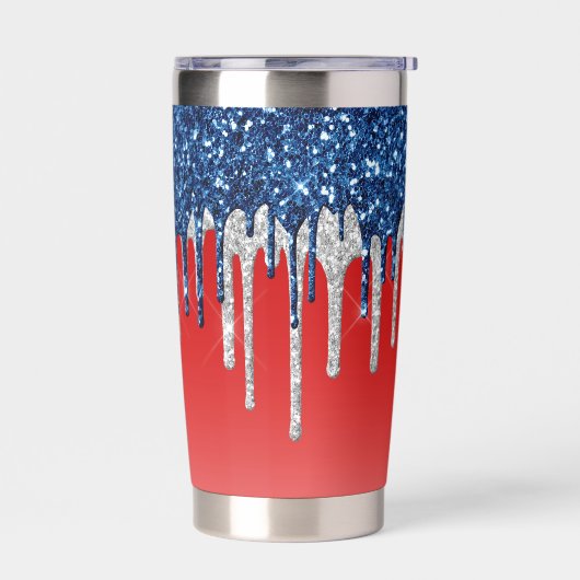 Americana Glitter Drip Thermobecher (Links)