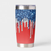 Americana Glitter Drip  Thermobecher (Rückseite)