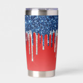 Americana Glitter Drip Thermobecher (Vorderseite)