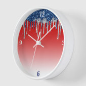 Americana Glitter Drip  Uhr (Winkel)