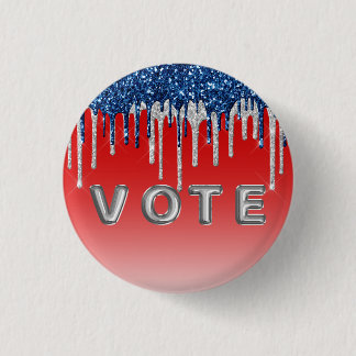 Americana Glitter Drip Vote Button