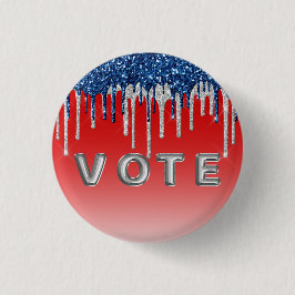 Americana Glitter Drip Vote Button