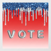Americana Glitter Drip Vote Fensteraufkleber (Blatt)