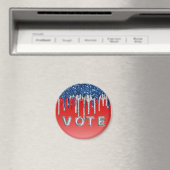 Americana Glitter Drip Vote Magnet (In Situ (Geschirrspüler))