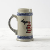 Americana Grunge | Michigan-Staat Bierglas (Links)