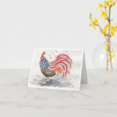 Americana Hahn von Sherry Karte (Gelbe Blume)