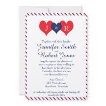 Americana Hearts Einladung zur Hochzeit