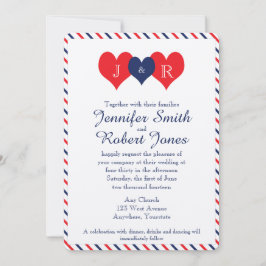 Americana Hearts Einladung zur Hochzeit