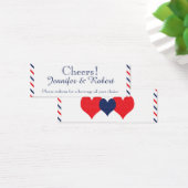 Americana Hearts Wedding Drinks Tickets (Schreibtisch)