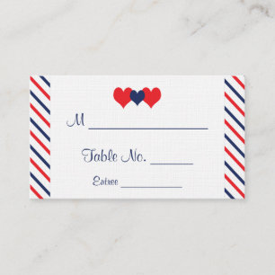 Americana Hearts Wedding Platzkarten